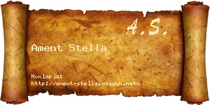 Ament Stella névjegykártya